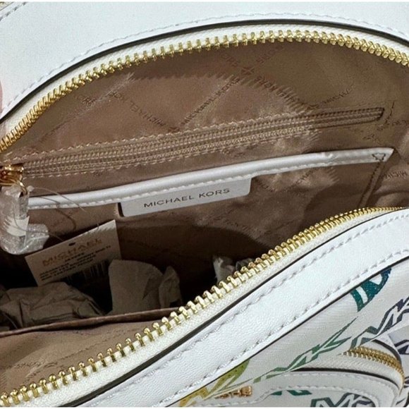 Michael Kors Backpack Jaycee Medium MK Signature Rainbow Optic White NWT - Picture 12 of 12